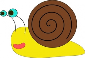 Cartoon Funny Snail Shell Reptile Snails Crawl Molusc