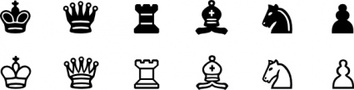Chess Set Symbols clip art