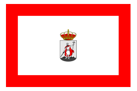 City flag of Gijon, Asturies, Spain