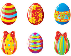 Colorful Easter Eggs Vector Illustration