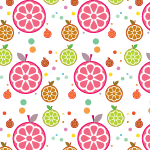 Colorful Oranges Seamless Pattern