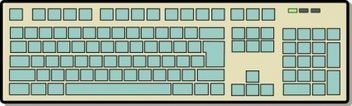 Computer Keyboard Hardware Color Technology Teal Qwerty