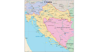 Croatia map free vector