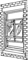 Double Hung Window clip art