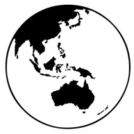 Earth Globe Oceania clip art