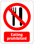 Eating Prohibited Vector Sign