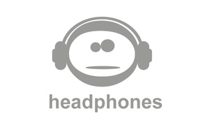 Emoticon with Headphones Logo Vector
