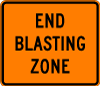 End Blasting Zone Vector Sign
