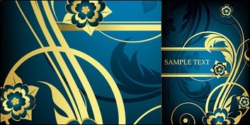 eps format, including jpg preview, keyword: Vector patterns, flowers, gold, vector material