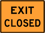 Exit Closed Vector Sign