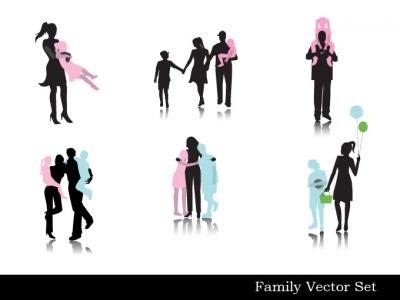 Family Vector Silhouettes