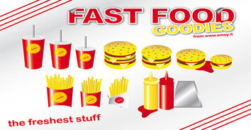 Fast food goodies free vector