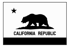 Flag of California (thick border, monochrome, solid)