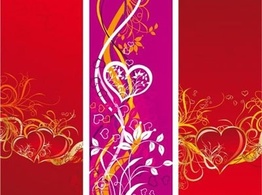 Floral Hearts Banners