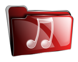 Folder icon red music