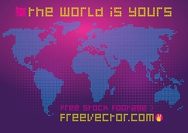 Free Dotted World Map