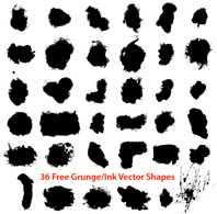 Free Grunge Ink Draw Shapes Vector