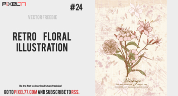 Free Retro Floral Illustration