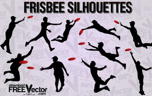 Free Vector Frisbee Silhouettes