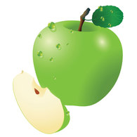 Fresh Green Apple Vector