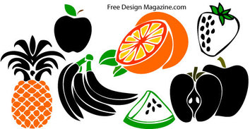Fruits free vector set