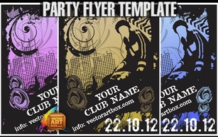 Great Free Vector Flyer Template For Party