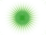 Green Gradient Sunbeam Vector
