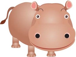 Hippopotamus vector 3