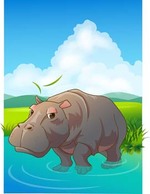 Hippopotamus vector 6