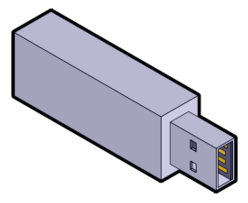 Isometric USB stick