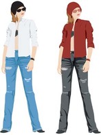 Jeans Girl Vector 18