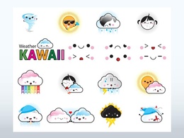Kawaii Weather Vectors