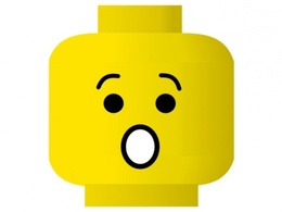 Lego Smiley Shocked clip art