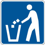 Litter Bin Vector Road Sign
