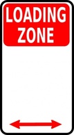 Loading Zone Sign clip art