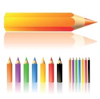 Lots of colour pencils vector