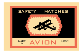 Matchbox label - Avion
