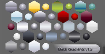 Metal gradient shape free vector
