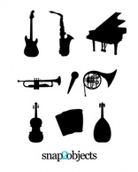 Musical Instruments Silhouettes