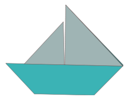 Origami sailboat