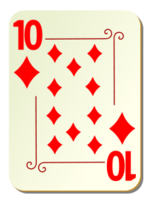 Ornamental deck: 10 of diamonds