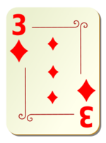 Ornamental deck: 3 of diamonds