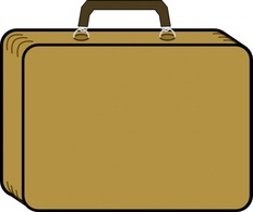 Outline Cartoon Transportation Little Tan Suitcase Jona Transport Luggage Suitcases