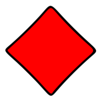 Outlined Diamond Playing Card Symbol