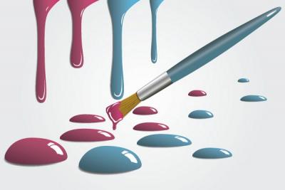 Paint Brush & Drops Vector