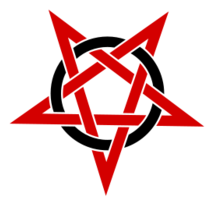 Pentagramme Rouge et Noir