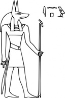 Pharoa God Anubis clip art
