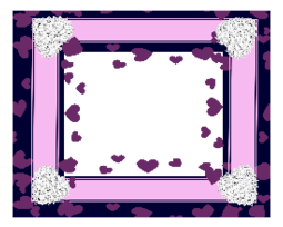 Pink Purple Heart Frame