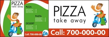 Pizza shop vector image of a simple template material