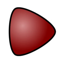 Play Button, red, for media player